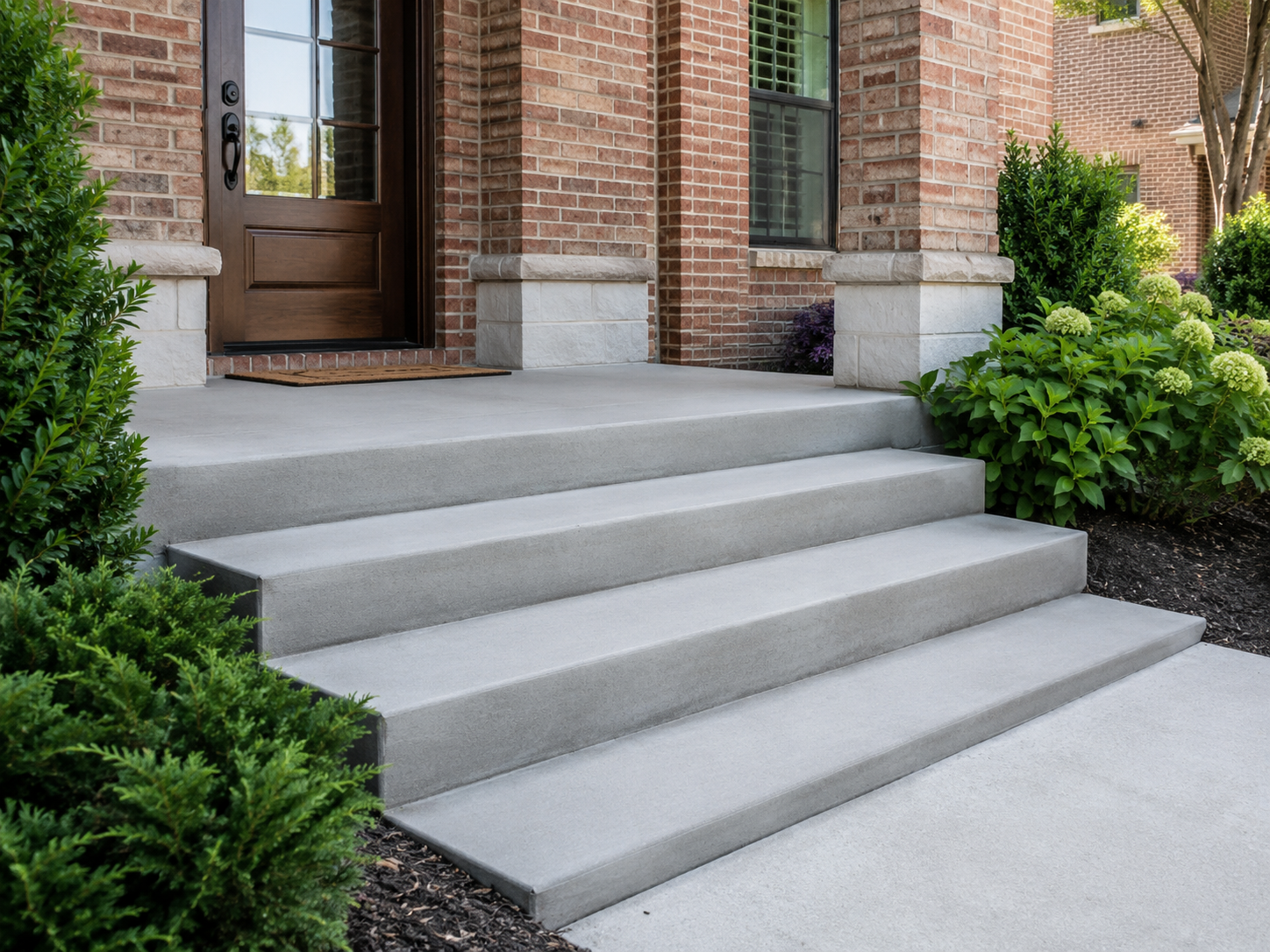 Finished concrete steps